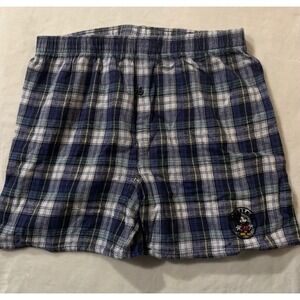 Vintage Mickey and Co Plaid Boxer Shorts Lounge Sleepwear Women's‎ Small